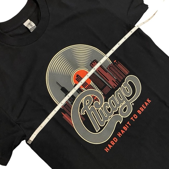 Chicago Band Shirt NEW Hard Habit to Break Tour 2023 Black Graphic Tee Small - Picture 9 of 9